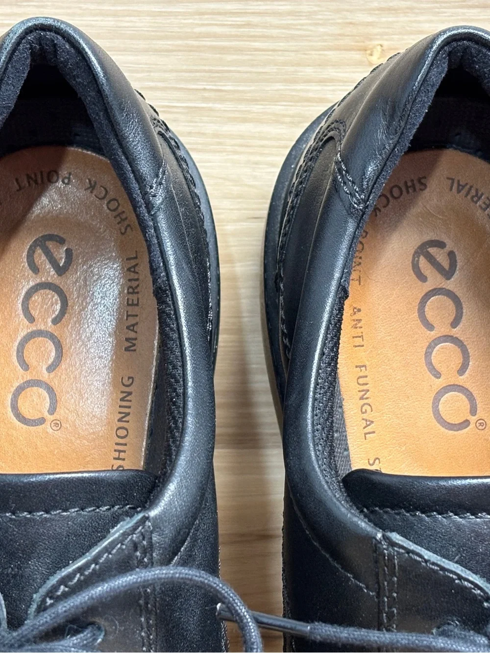 ECCO Helsinki 2.0 Mens Bike Toe Tie Black Leather Shoes size 11–1.5